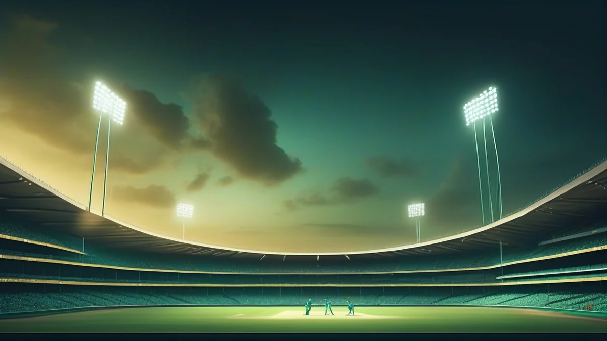 Floodlit cricket stadium representing live KingExch365 cricket markets