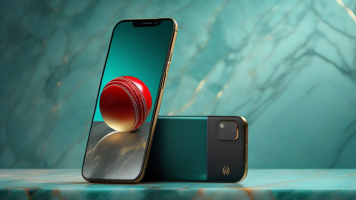 Mobile phone beside a cricket ball representing KingExch365 login on a handset